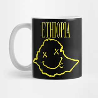 Vibrant Ethiopia x Eyes Happy Face: Unleash Your 90s Grunge Spirit! Mug